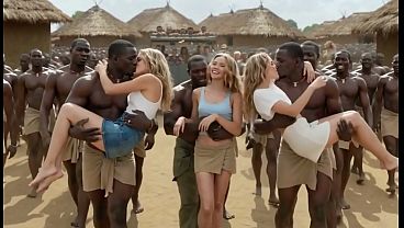 The BEST #78 (((( 3 BRAZILIAN SISTERS "Impregnated" )))) in the AFRICAN sex village BBC! Stretched gaped wrecked brazilian girls gangbang creampie amador big pussy anal hard big dick [AI Generated]